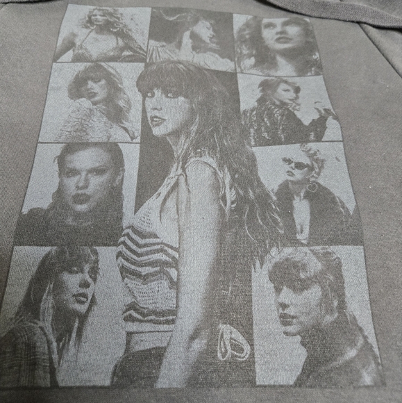 TAYLOR SWIFT The Eras Tour black charcoal ‎ oversized unisex hoodie sweatshirt L - Picture 5 of 11